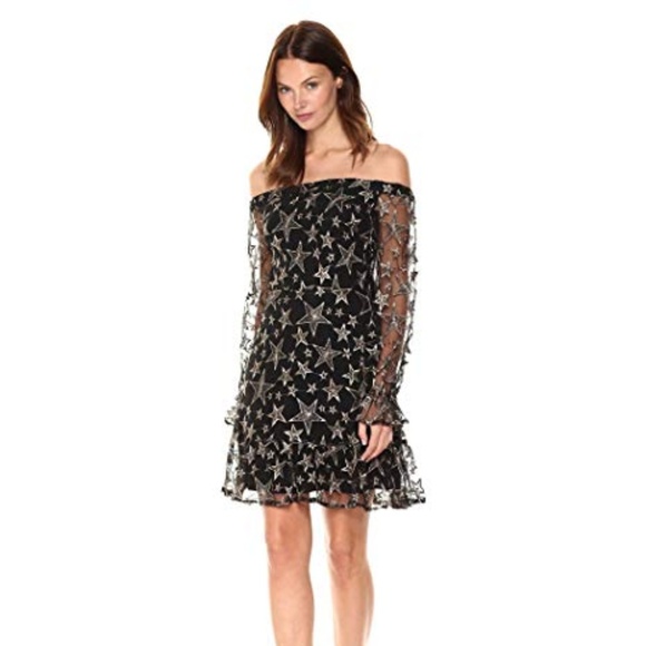 Sam Edelman Dresses & Skirts - NWT Sam Edelman Star Embroidery Off Shoulder Dress
